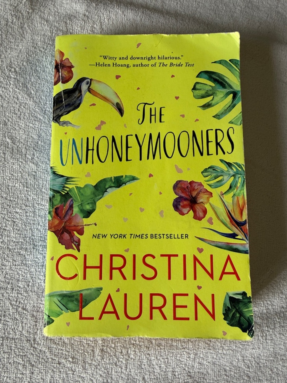 The Unhoneymooners by Christina Lauren - Bright Yellow Cover